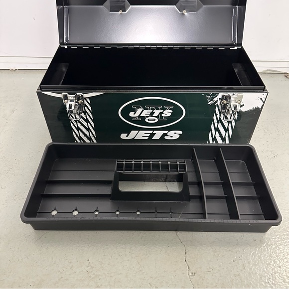 New York Jets NFL Team Toolbox w/ Removable Tool Tray - Picture 7 of 7
